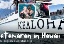 Catamaran at Turtle Beach in Hawaii | 2023 Region 5 All Star Trip