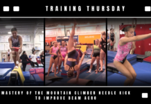 Training Thursday: Mastering the Mountain Climber Needle Kick to Improve Beam Acro